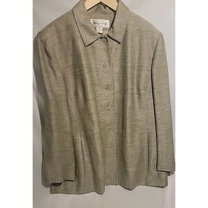 Rena Rowan Women's Blazer Grayish Size 18 Vintage Tweed Look